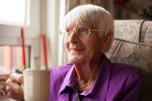 Portret van Sjaantje, 93 jaar oud