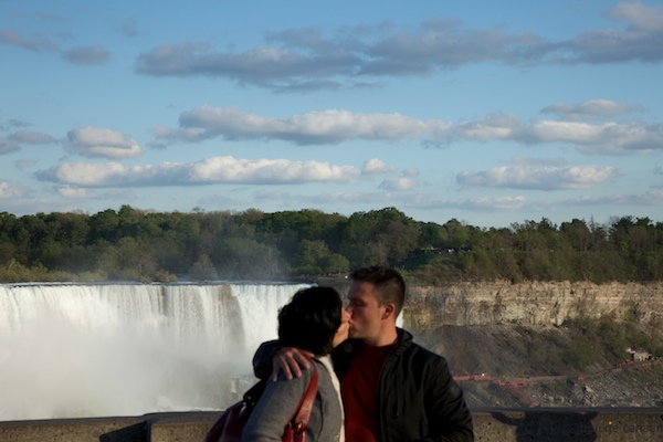 geliefd echtpaar, Niagara watervallen